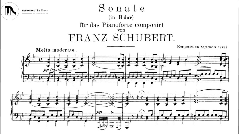 Bản Piano Sonata in B flat, D960 của Schubert
