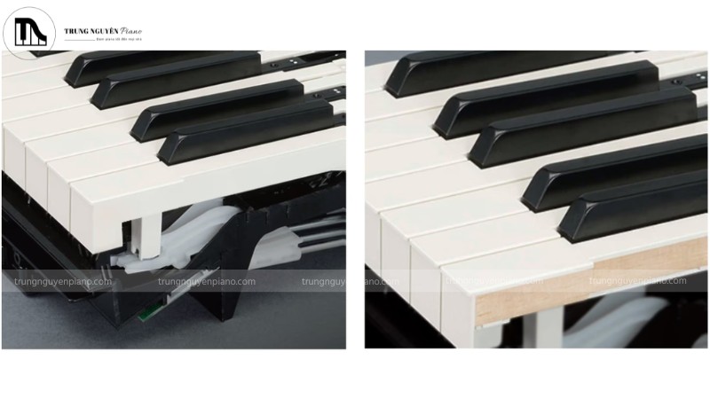 Bàn phím GHS trên Yamaha P45 hiện đại với độ nhạy tốt