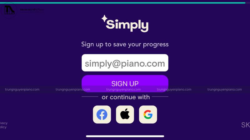 Simply Piano by JoyTunes - ứng dụng học đàn piano hiệu quả, đáng trải nghiệm 6 Tạo tài khoản