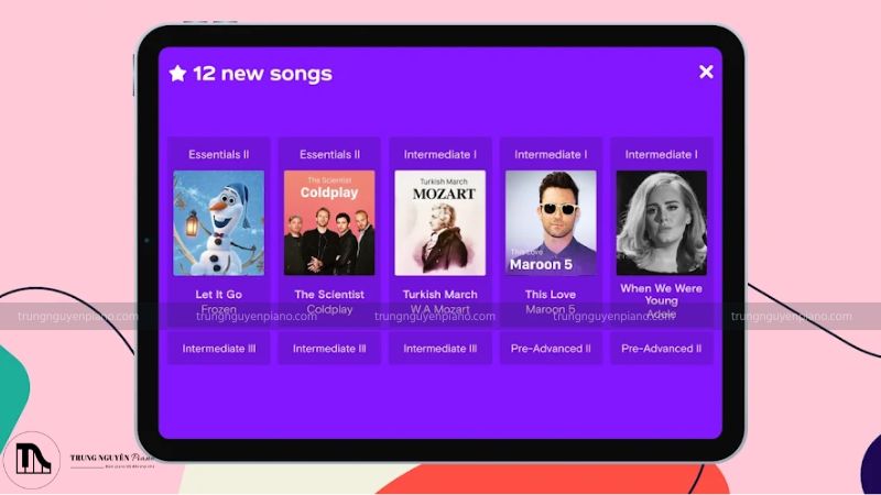 Simply Piano by JoyTunes - ứng dụng học đàn piano hiệu quả, đáng trải nghiệm 2 Thư viện bài hát phong phú của Simply Piano