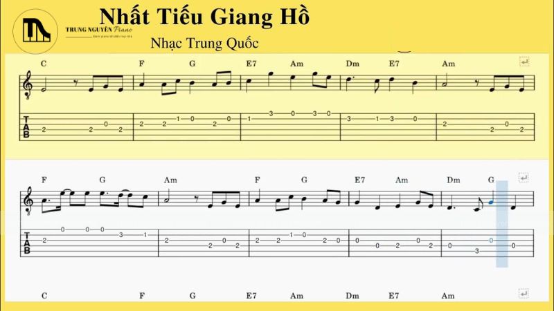 Tuyển tập sheet piano nhạc Trung Quốc hay nhất cho mọi trình độ 5 "Nhất Tiếu Giang Hồ" (一笑江湖):