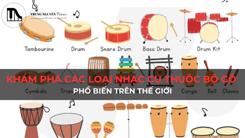Khám phá các loại nhạc cụ thuộc bộ gõ phổ biến trên thế giới