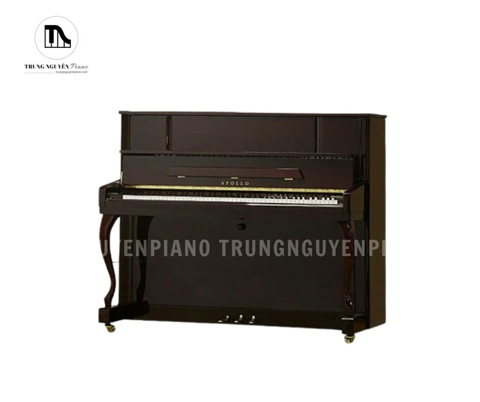 Đàn Piano Apollo A123CM sở hữu thiết kế upright piano cổ điển, thanh lịch