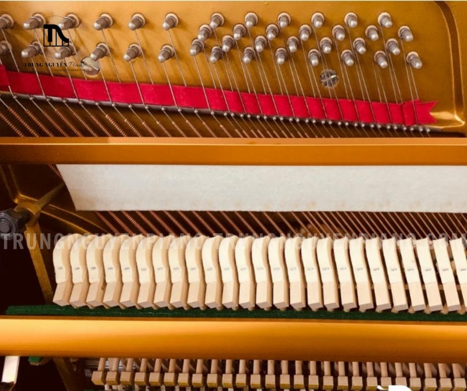 Đàn Piano Apollo A123CM 9 Đàn Piano Apollo A123CM có búa đàn được làm từ lông cừu tự nhiên.
