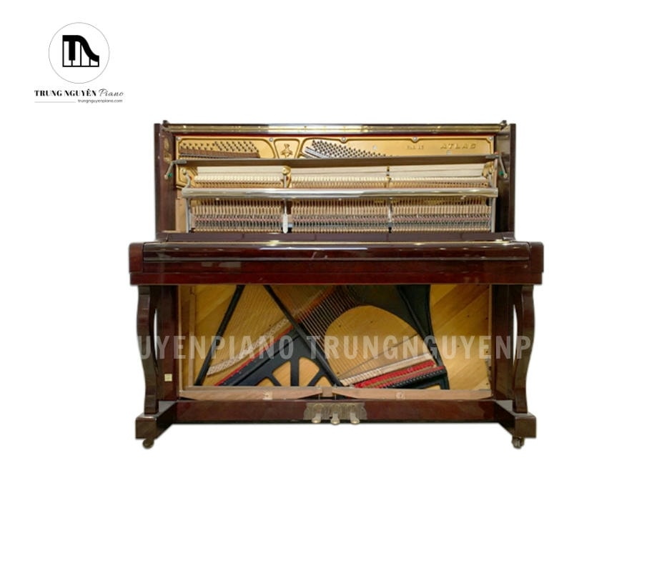 Đàn Piano Atlas NA605 với thiết kế chân cong mềm mại