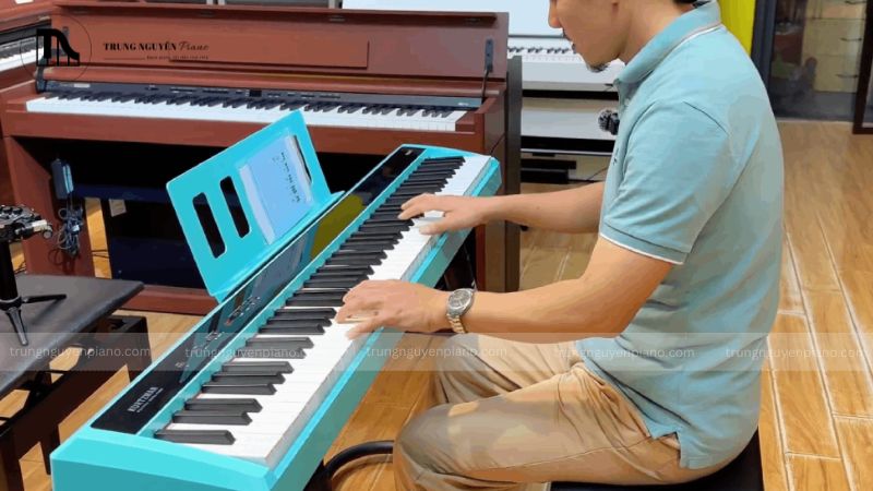 Đàn piano điện Kurtzman P215 - màu xanh