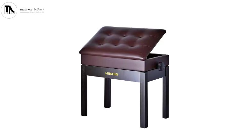 Ghế đàn piano có ngăn đựng nhạc giúp tiết kiệm không gian khu vực chơi đàn