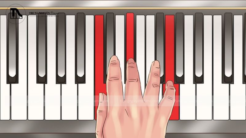 Cách bấm hợp âm G7 trên piano