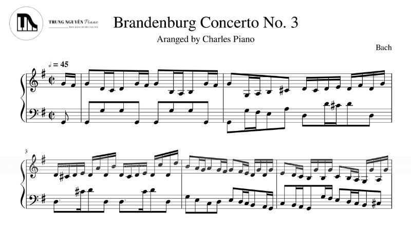 Brandenburg Concerto No. 3 in G major, BWV 1048 (khoảng 1721)