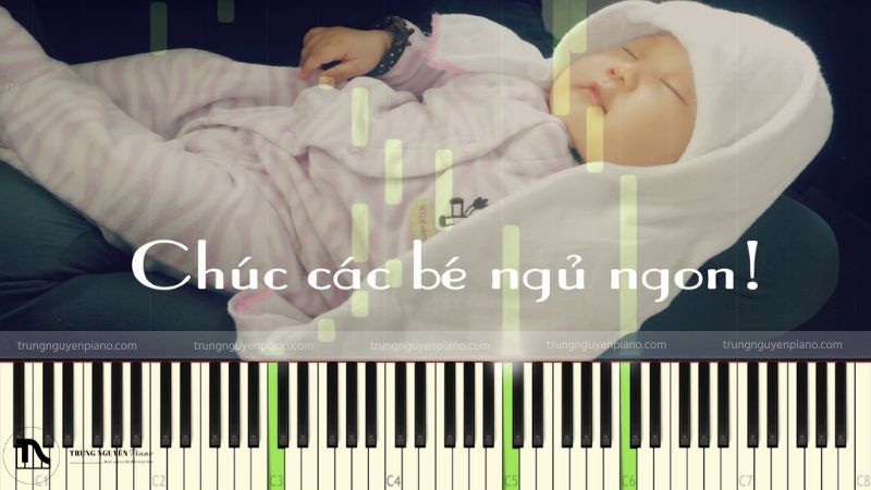 Bản nhạc piano không lời, giai điệu nhẹ nhàng sẽ giúp bé dễ dàng chìm vào giấc ngủ