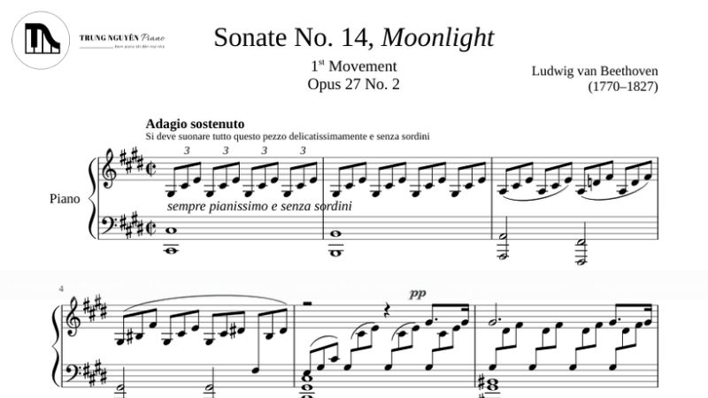 Hướng dẫn chơi/làm quen Sonata Ánh Trăng (Piano)