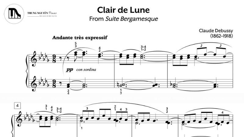 Clair de Lune – Claude Debussy (1890)