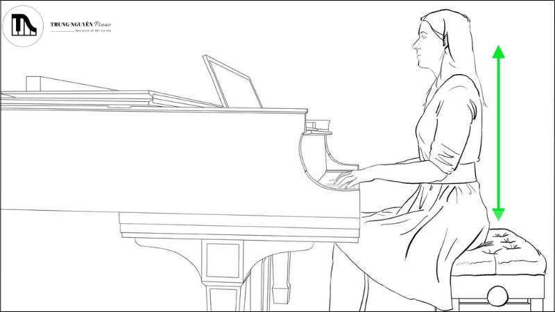 Tư thế ngồi đàn Piano chuẩn đẹp cho người mới bắt đầu 1 Tư thế ngồi đàn Piano chuẩn đẹp