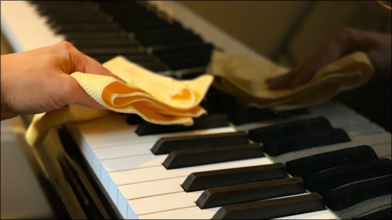 Không nên vệ sinh đàn bằng khăn lau khô cứng, dễ gây hỏng đàn
