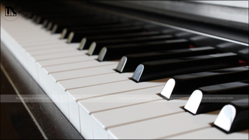 Cận cảnh phím đàn Piano đều, thẳng và đẹp