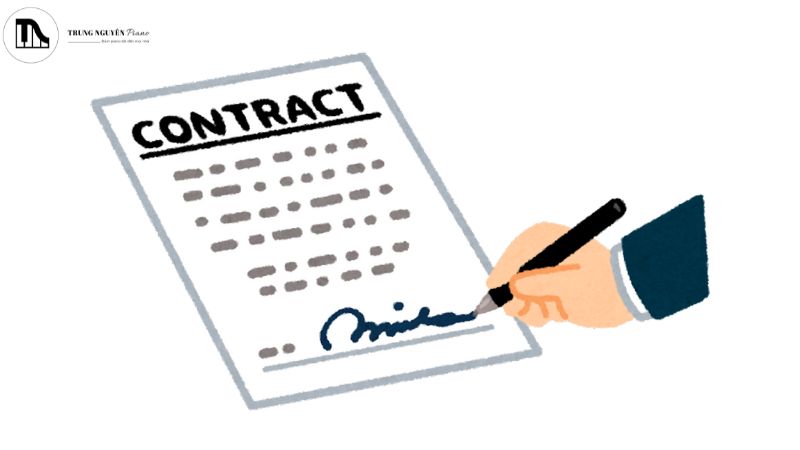 Giá Piano báo nhiêu hợp lý? Bí quyết thương lượng để mua đàn giá tốt 7 Sau khi chắc chắn mọi thứ hãy đặt bút ký hợp đồng