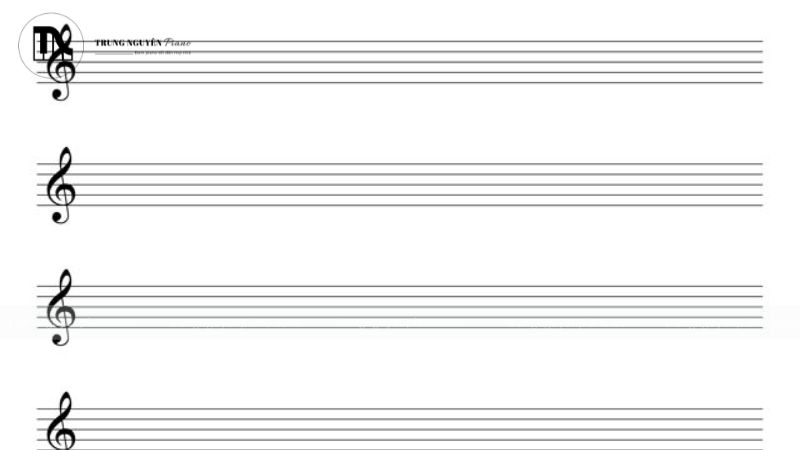 Đọc sheet nhạc piano nhanh: Mẹo hình ảnh hóa dễ làm! 5 Khuông nhạc trống, 5 dòng 4 khe