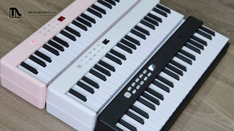 mẫu piano gấp gọn với màu sắc và kiểu dáng khác nhau