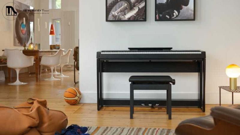 Cách bố trí piano điện trong phòng khách