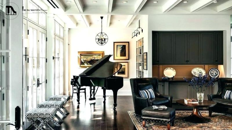 Cách đặt piano trong phòng khách: Tối ưu vị trí, âm thanh, không gian 4 Cách đặt piano trong phòng khách theo diện tích