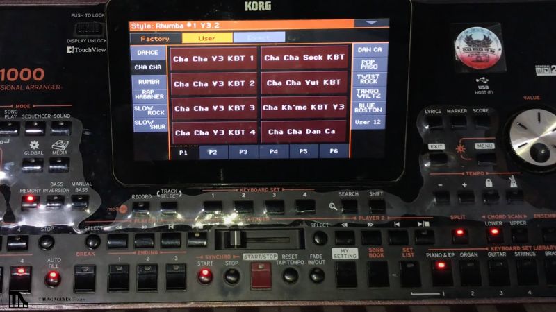 Cách sử dụng điệu (style) đàn organ: từ A-Z chi tiết 1 Giao diện đàn organ hiển thị lựa chọn Style/