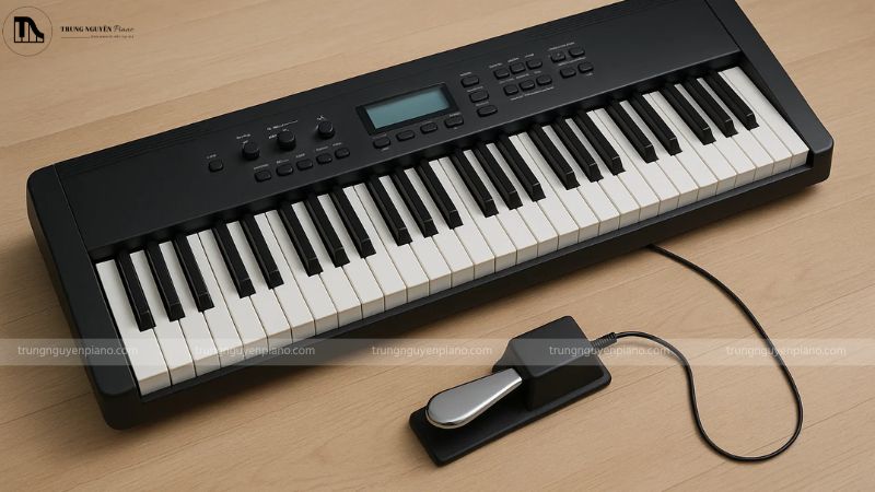 Cách sử dụng pedal sustain organ hiệu quả: Cắm & chơi chuyên nghiệp 1 Đàn organ điện tử có gắn pedal sustain