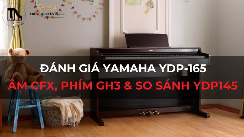 Đánh giá Yamaha YDP-165: Âm CFX, phím GH3 & so sánh YDP145