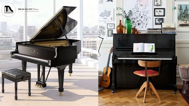 Học piano trên Grand Piano có khác gì Upright Piano? So sánh chi tiết 1 So sánh sự khác biệt giữa bộ máy và nguyên lý hoạt động