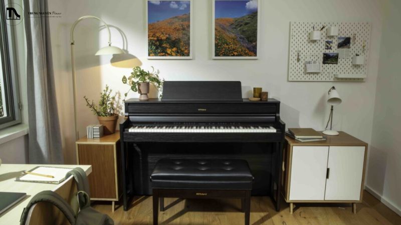 Không gian nhà với Upright Piano