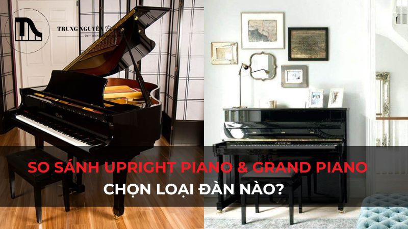 So sánh Upright Piano Grand Piano chi tiết: Chọn đàn nào?