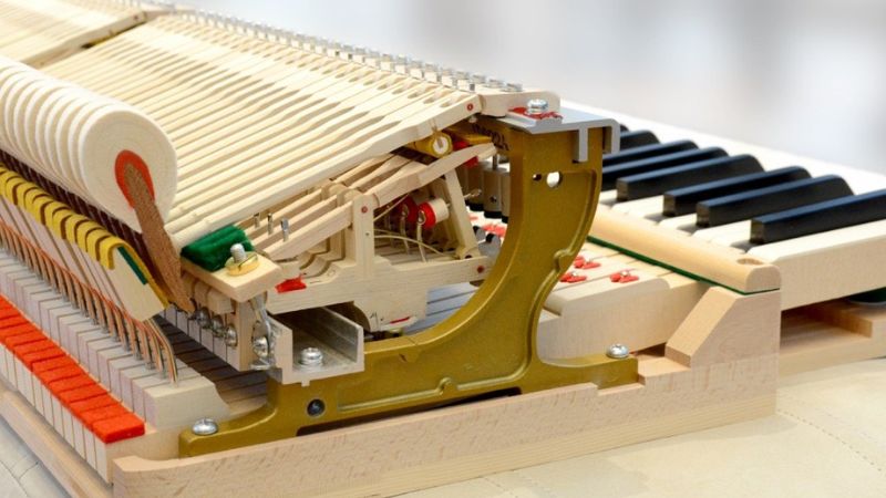 Boston grand piano review: Thiết kế Steinway, chế tác Nhật 6 Búa đàn của piano Boston