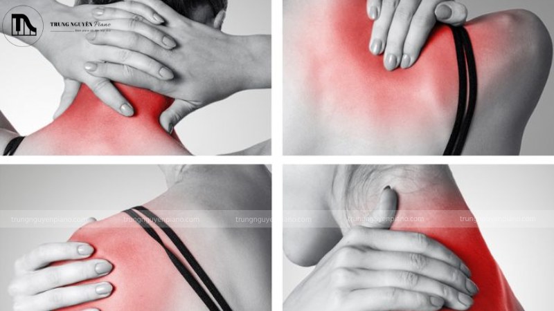 Chơi đàn piano liên tục có cần nghỉ không? 12 Vùng cơ thể dễ bị đau mỏi khi chơi đàn như cổ tay, vai, lưng