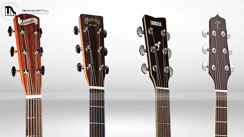 Logo của thương hiệu nổi tiếng: Squier, Ibanez, Yamaha, Epiphone