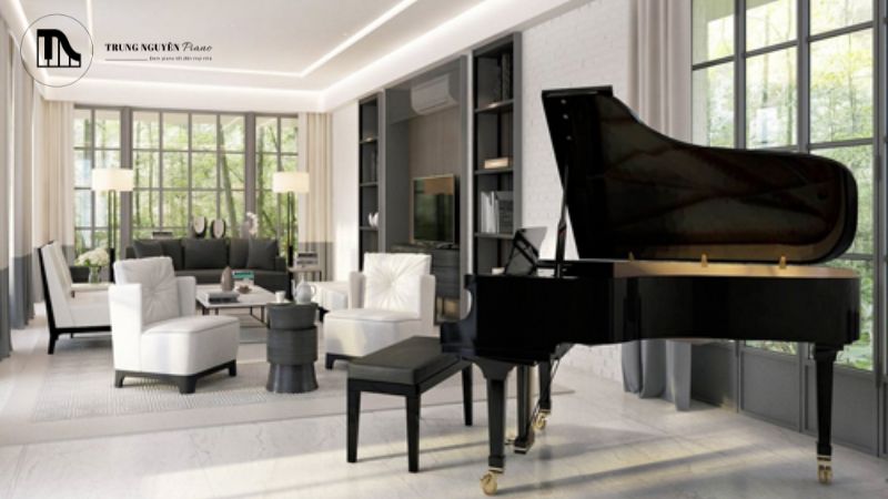 Đặt đàn ở nơi dễ dàng thu hút ánh nhìn ngay khi bước vào phòng