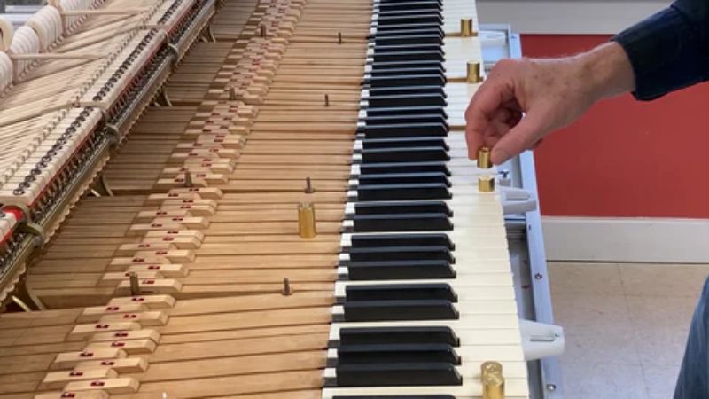 Kiểm tra bộ máy action của grand piano