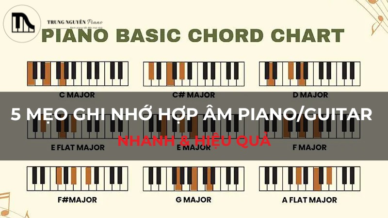 5 mẹo ghi nhớ hợp âm Piano/Guitar nhanh & hiệu quả