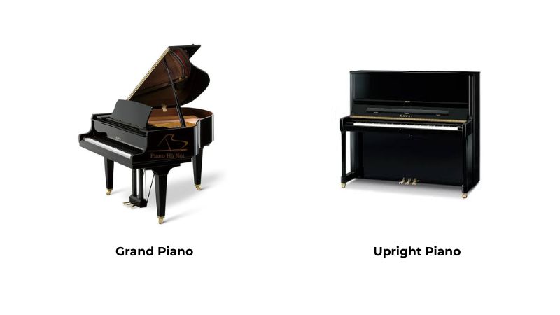 Thiết kế của đàn piano grand và upright Kawai
