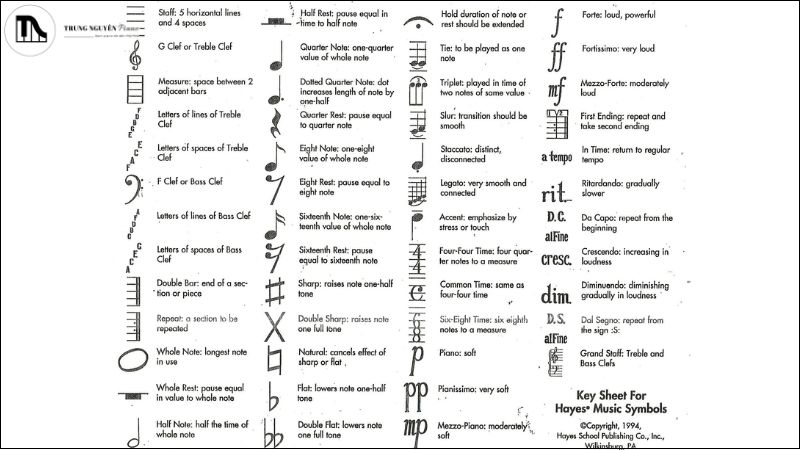 Nốt nhạc giúp bạn bạn hiểu cấu trúc và ký hiệu của sheet nhạc