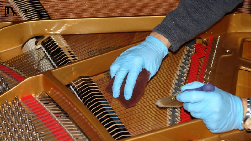 Vệ sinh bộ phận bên trong đàn piano