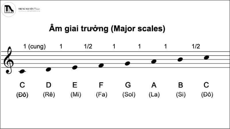 Modes âm nhạc: Hiểu & ứng dụng điệu thức trên piano/guitar hiệu quả 4 Khuôn nhạc ngắn chơi ở C Ionian