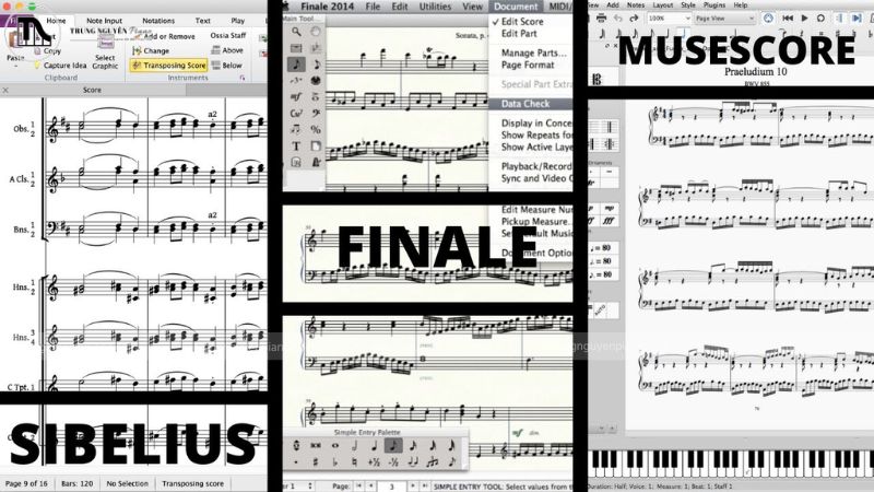 Cách dùng phần mềm chép nhạc: Sibelius, Finale, Musescore 1 Các phần mềm chép nhạc phổ biến hiện nay được nhiều người tin tưởng sử dụng