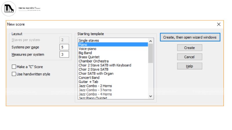 Cách dùng phần mềm chép nhạc: Sibelius, Finale, Musescore 3 Thiết lập bản nhạc mới với phần mềm chép nhạc
