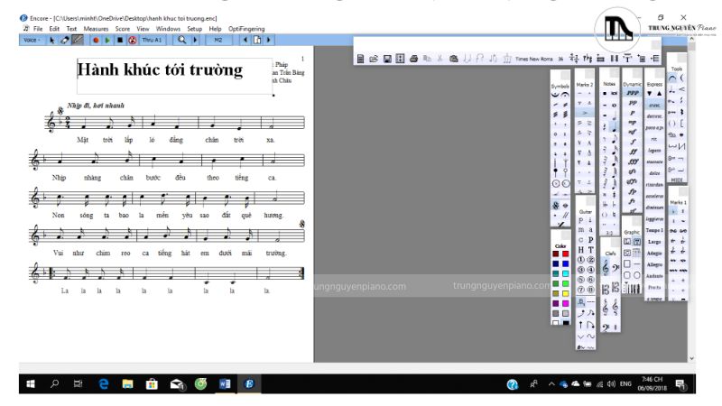 Cách dùng phần mềm chép nhạc: Sibelius, Finale, Musescore 5 Thêm các ký hiệu biểu diễn và định dạng như p, f, staccato