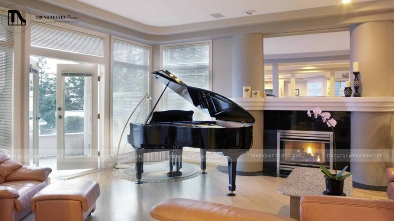 Vị trí đặt đàn piano lý tưởng trong phòng làm tăng tính thẩm mỹ