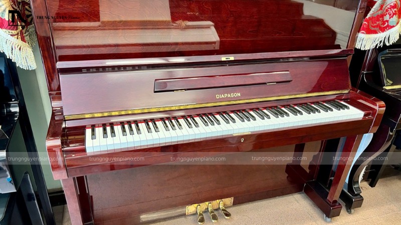 Tại sao Piano Điện cao cấp lại có giá ngang Piano Cơ? 5 Tổng thể một cây đàn piano upright tầm trung với vẻ đẹp cổ điển, sang trọng