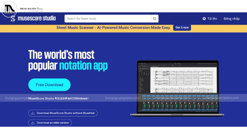 Website tải sheet nhạc với cộng đồng sôi động của MuseScore