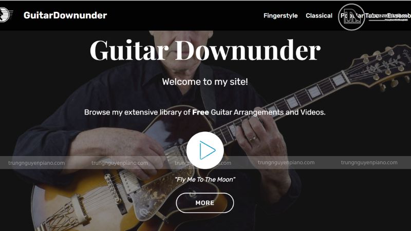 Website sheet nhạc GuitarDownUnder.com dành riêng cho tín đồ guitar