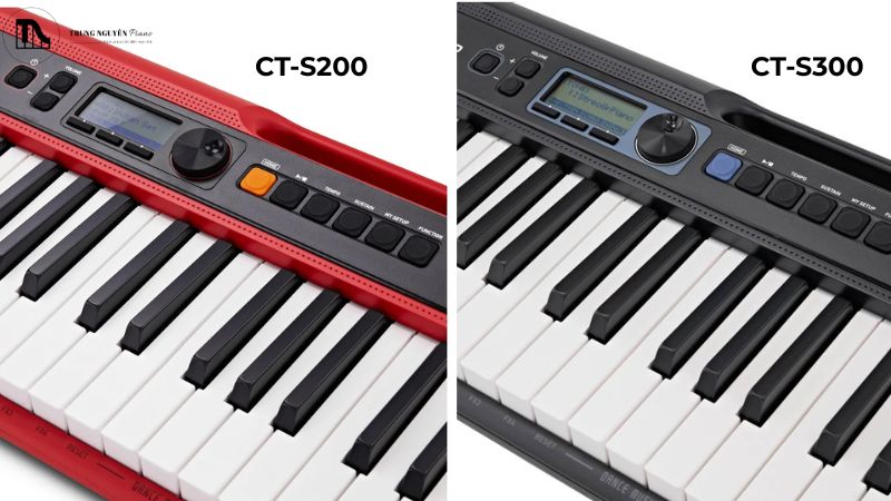Cận cảnh bàn phím của cả hai mẫu đàn