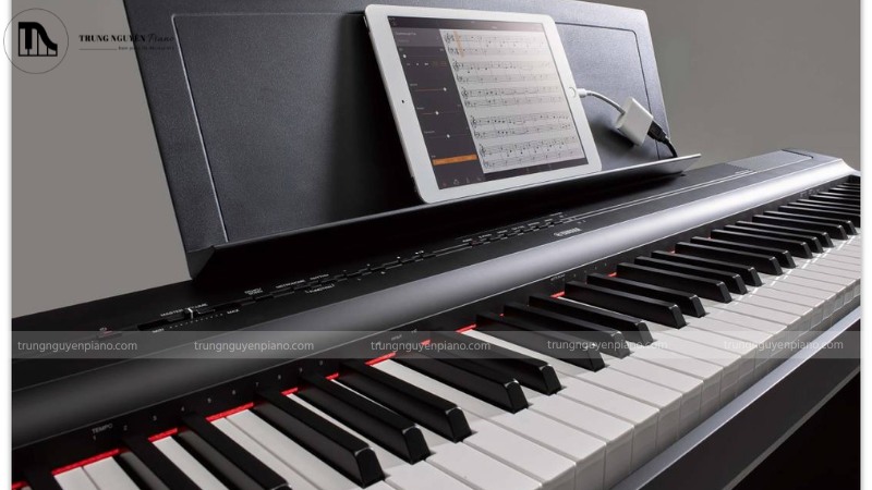 Model Yamaha P-125, ảnh cận cảnh bàn phím GHS