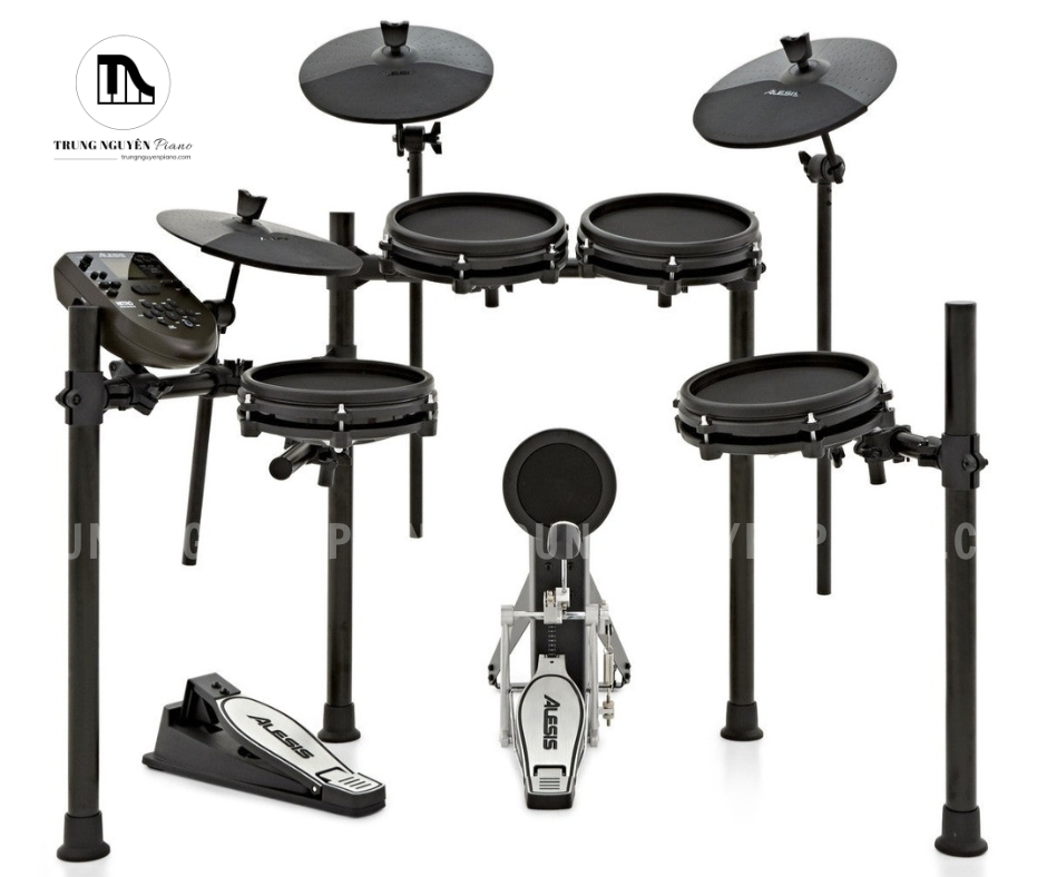 Bộ kit Trống điện Alesis Nitro DM7X bao gồm một snare 8 inch hai vùng cảm ứng và ba tom 8 inch